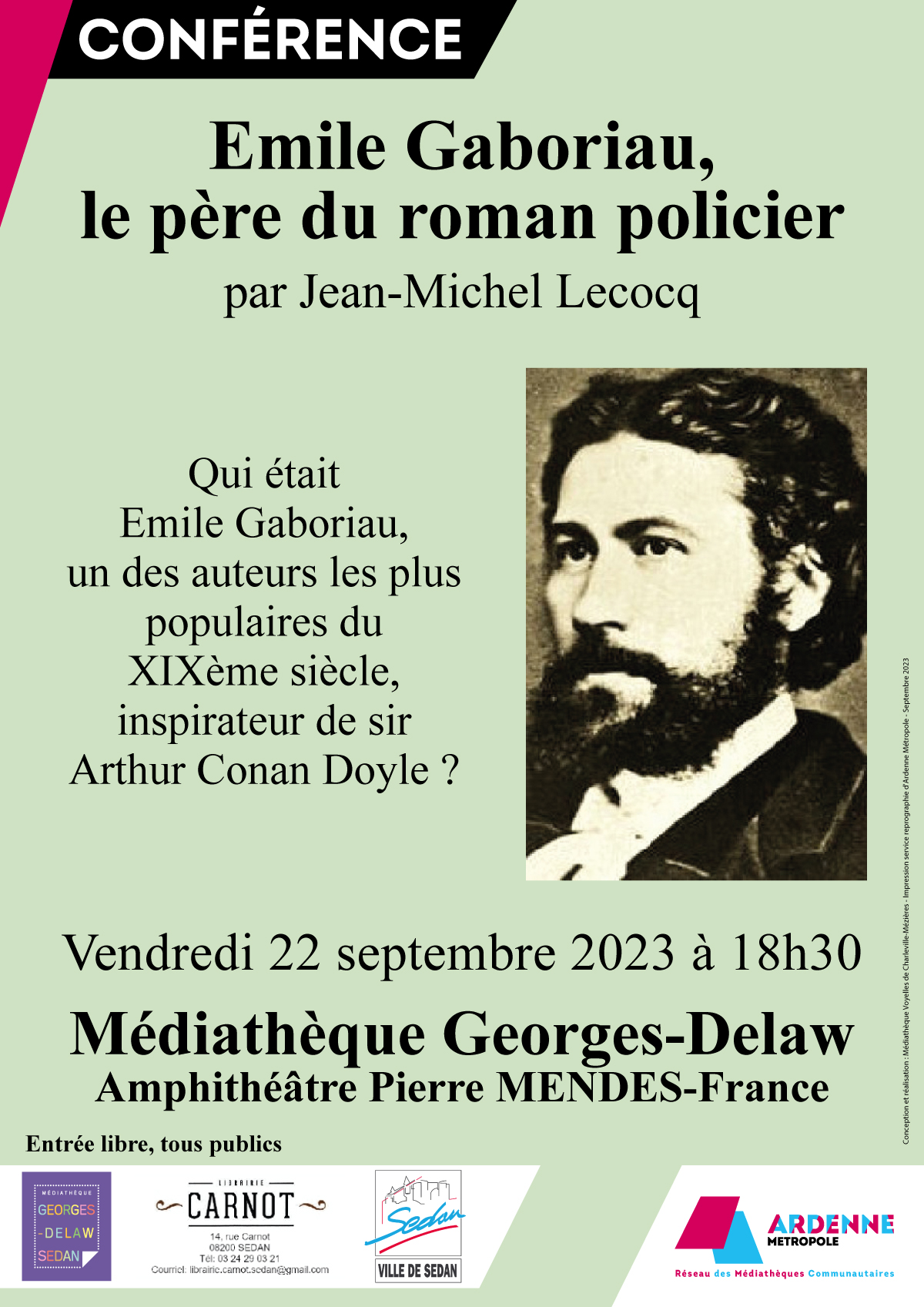 Conference Emile Gaboriau Sedan