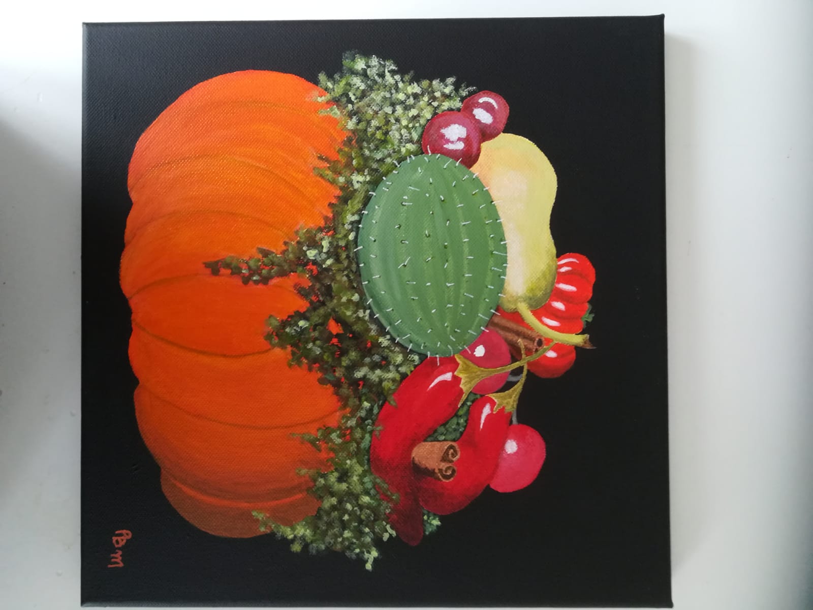 tableau vegetal peint