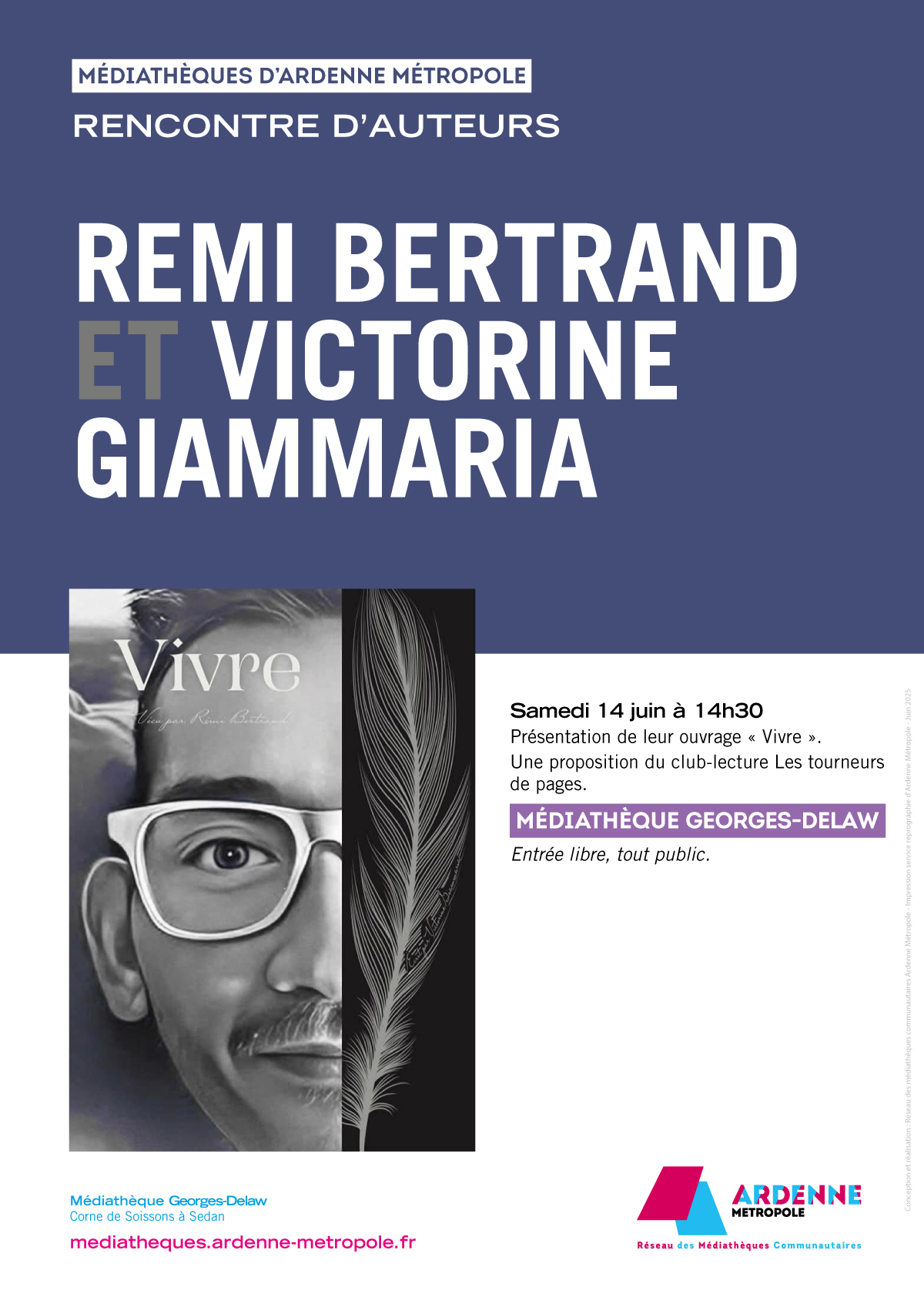 Rencontre d auteurs Remi Bertrand et Victorine Giammaria Sedan